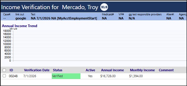 Verified Income